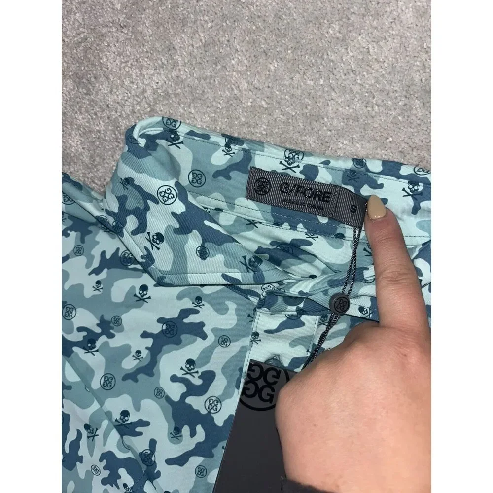 G/FORE Patterned Golf Polo Shirt, S - Picture 2 of 7